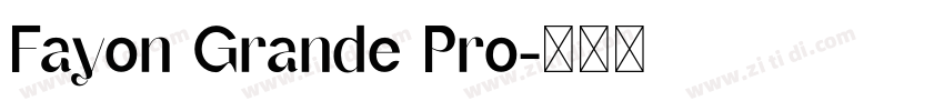 Fayon Grande Pro字体转换